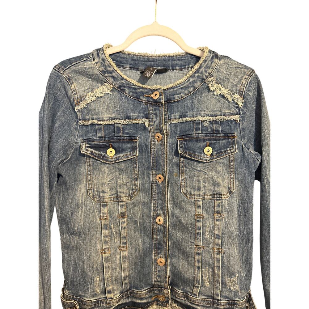 Inc International Women’s Blue Jean Jacket Size Medium